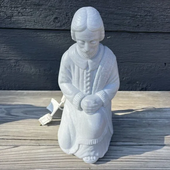 Vintage 90's Grand Venture Blow Mold Nativity Manger Scene Simulated Granite - Picture 8 of 16